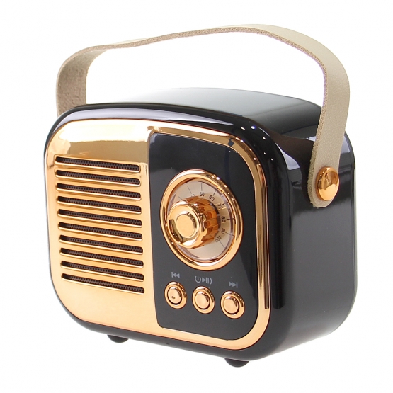 Bluetooth reproduktor retro rádio BS-52D čierny