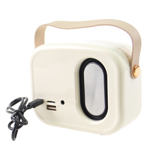 Bluetooth reproduktor retro rádio BS-52D biele
