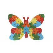 Vzdělávací drevené puzzle motýľ var.4