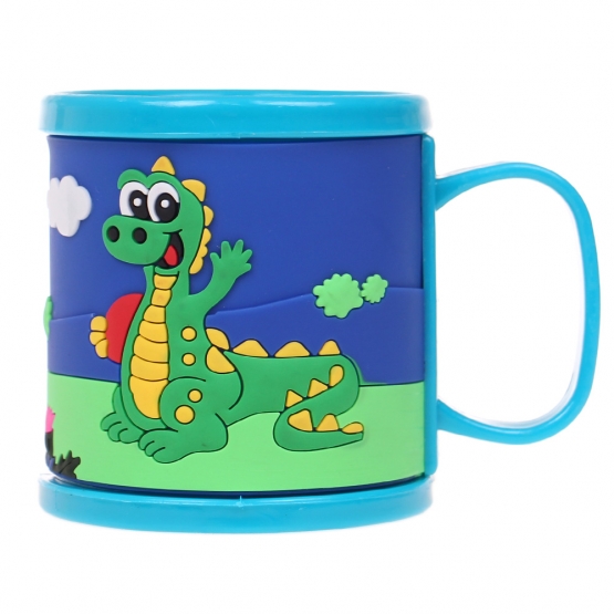 Hrnček detský plastový (modrý s krokodílom)