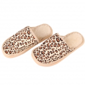 Šľapky domáce leopardie béžové 38/39