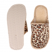 Šľapky domáce leopardie béžové 38/39