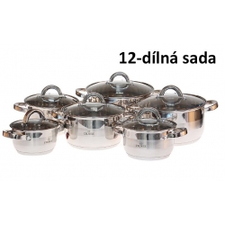 12-dielna sada hrncov z nerezovej ocele