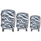 Sada 3 kufrov škrupinových (Zebra)
