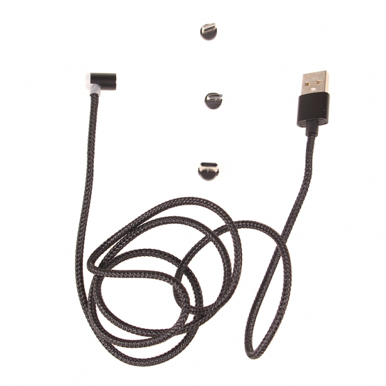Magnetický USB kábel čierný