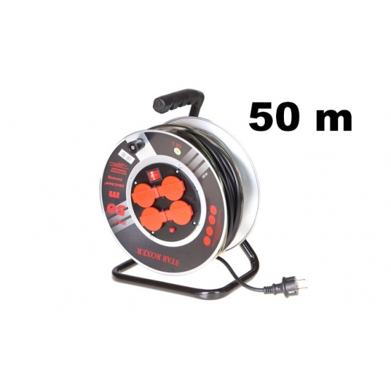 Predlžovací kábel na bubne 50 m čierny