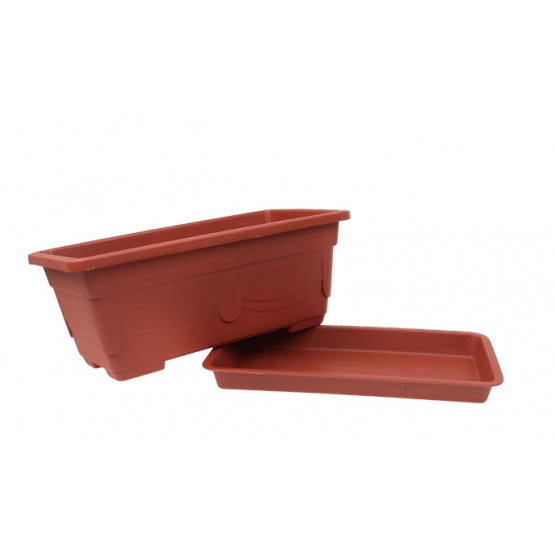 Truhlík na kvety s podmiskou 35cm var.1