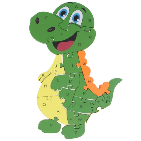 Vzdelávacie drevené puzzle dráčik