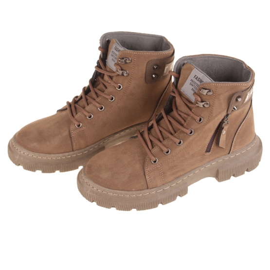 Topánky členkové MY FASHION tmavo hnedé vel.43