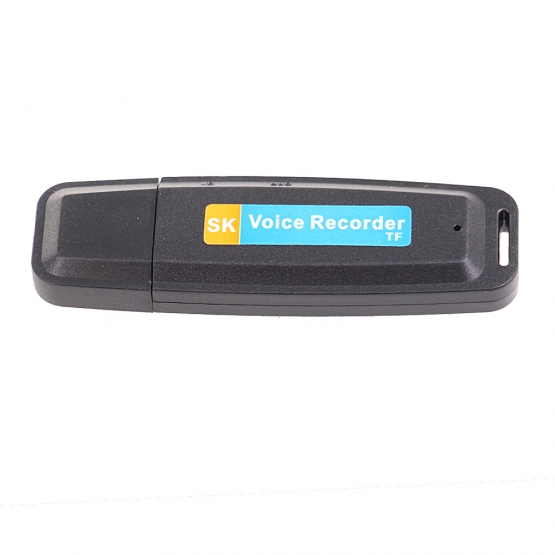 USB hlasový záznamník čierny