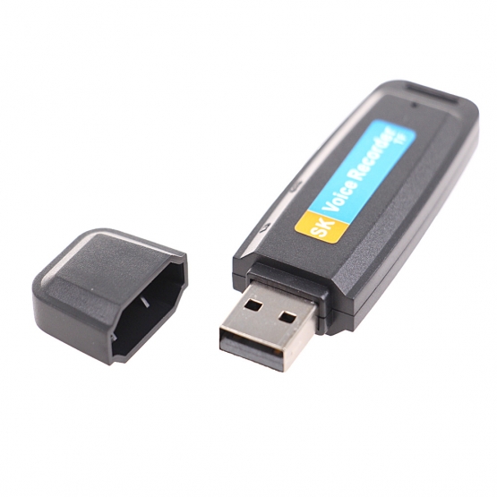 USB hlasový záznamník čierny