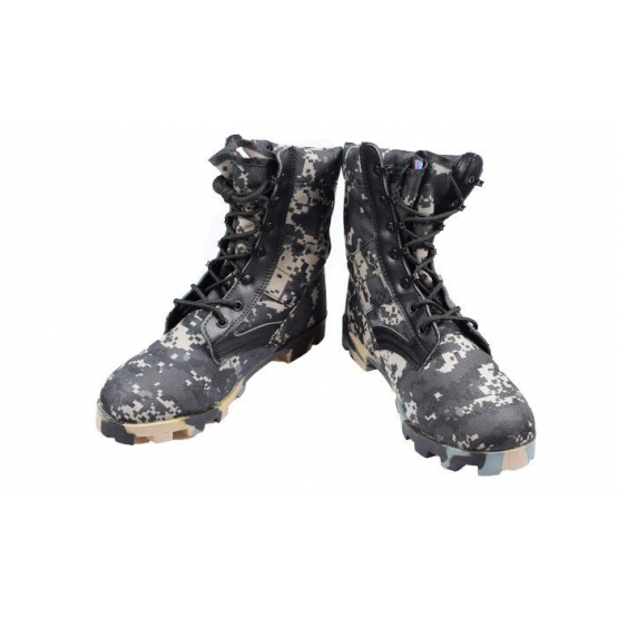 Topánky vysoké maskáčové čiernozelené vel. 40