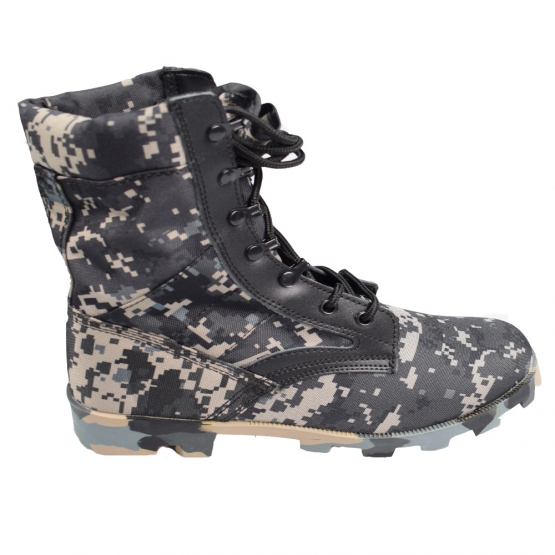 Topánky vysoké maskáčové čiernozelené vel. 40