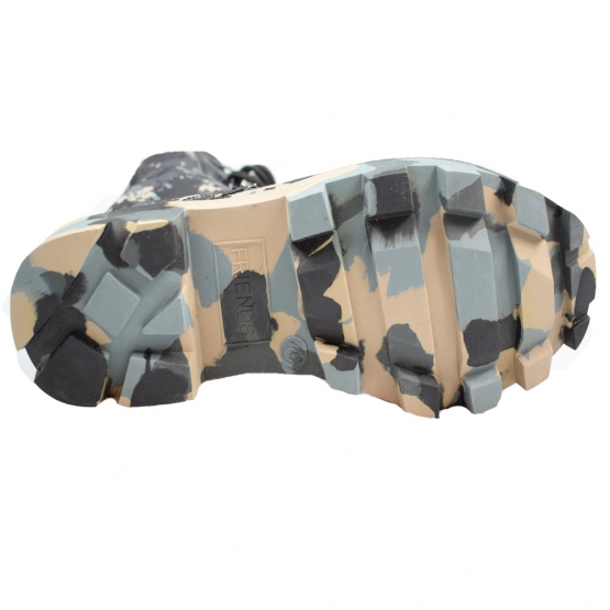 Topánky vysoké maskáčové čiernozelené vel. 40