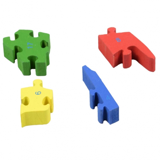 Vzdělávací drevené puzzle bager