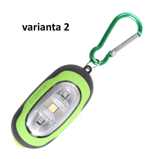 Vreckové ľad svetlo s karabínou zelené