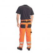 Pracovné reflexné nohavice oranžové