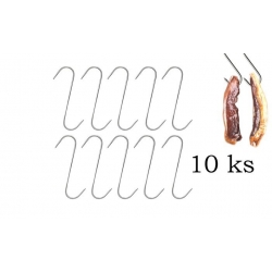 Hák na mäso do udiarne 14cm 10 ks
