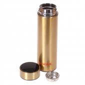 Nerezová termoska s LED displejom zlatá