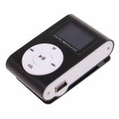 Mini MP3 prehrávač s displejom čierný