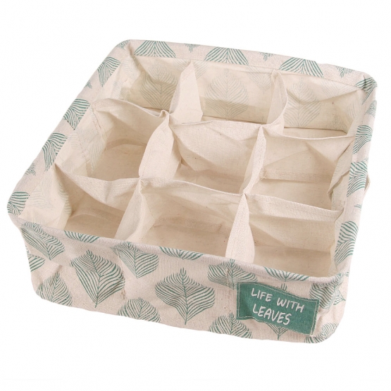 Skladací organizér do skrine zelené listy