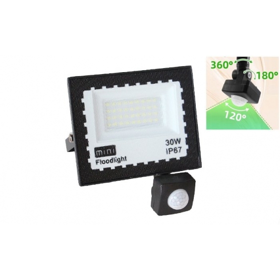 LED reflektor s pohybovým čidlom 30 W