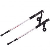 Trekingové palice s odpružením (2ks) strieborné