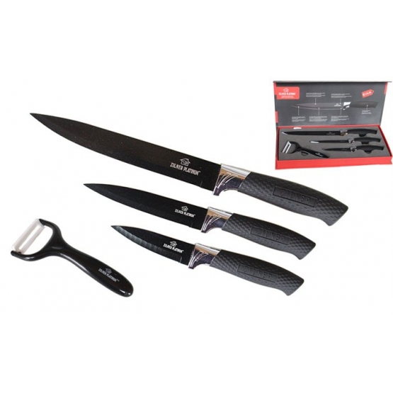 4-dielna sada nožov čierna