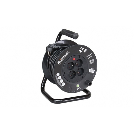 Predlžovací kábel na bubne 22 m čierny