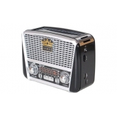 Prenosné 3pásmové solárne rádio čierno-strieborné KORUNA Prenosné 3pásmové solárne rádio čierno-strieborné KORUNA