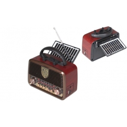 Prenosné 3pásmové solárne rádio GOLON hnedé