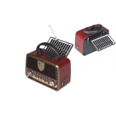 Prenosné 3pásmové solárne rádio GOLON hnedé