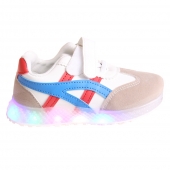 Detské tenisky svietiace so špičkou modročervenej var.2