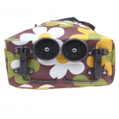 Nákupná taška s kolieskami hnedá s kvetmi Nákupná taška s kolieskami hnedá s kvetmi