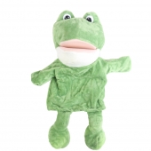 Plyšový maňuška s nohami na ruku žabička Plyšový maňuška s nohami na ruku žabička