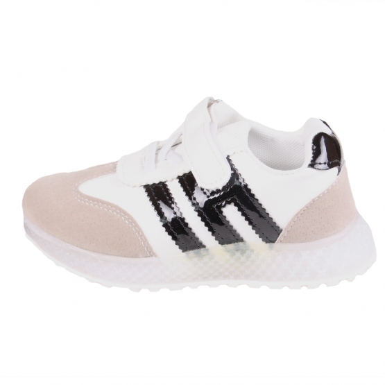 Detské tenisky svietiace so špičkou pruhy čierne Detské tenisky svietiace so špičkou pruhy čierne