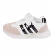 Detské tenisky svietiace so špičkou pruhy čierne Detské tenisky svietiace so špičkou pruhy čierne