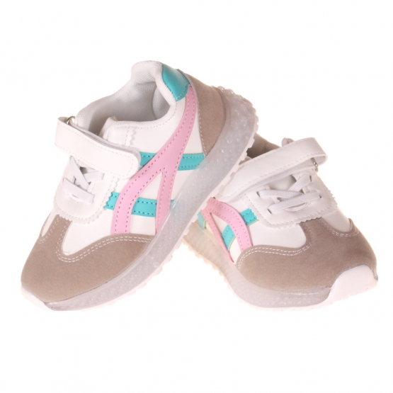 Detské tenisky svietiace so špičkou modroružovej var.2 Detské tenisky svietiace so špičkou modroružovej var.2