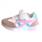 Detské tenisky svietiace so špičkou modroružovej var.2 Detské tenisky svietiace so špičkou modroružovej var.2
