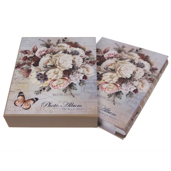 Fotoalbum s kyticou na 200 fotografií béžovej