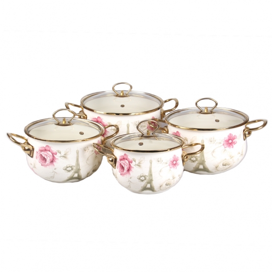 8-dielna sada smaltovaných hrncov Paris