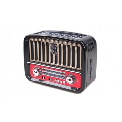 Prenosné 3pásmové solárne rádio čierno-zlaté MUSIC