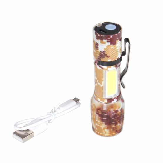 USB svietidlo so zoomom maskáčové