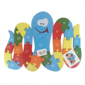 Vzdělávací drevené puzzle chobotnice