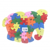 Vzdělávací drevené puzzle slon var.1