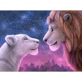 Diamantový obraz lev a levice