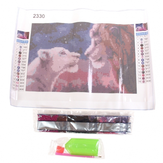 Diamantový obraz lev a levice