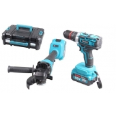 Súprava náradia uhlová brúska a príklepová vŕtačka KR-9959