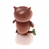 Solárna tancujúce dekorácie sova hnedá