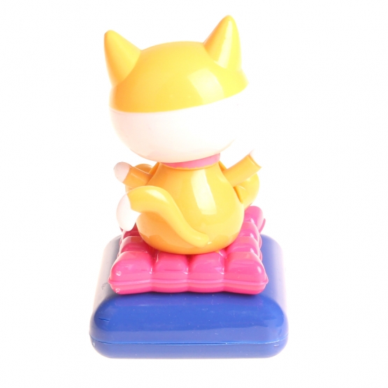 Solárne tancujúce dekorácie mačička oranžová